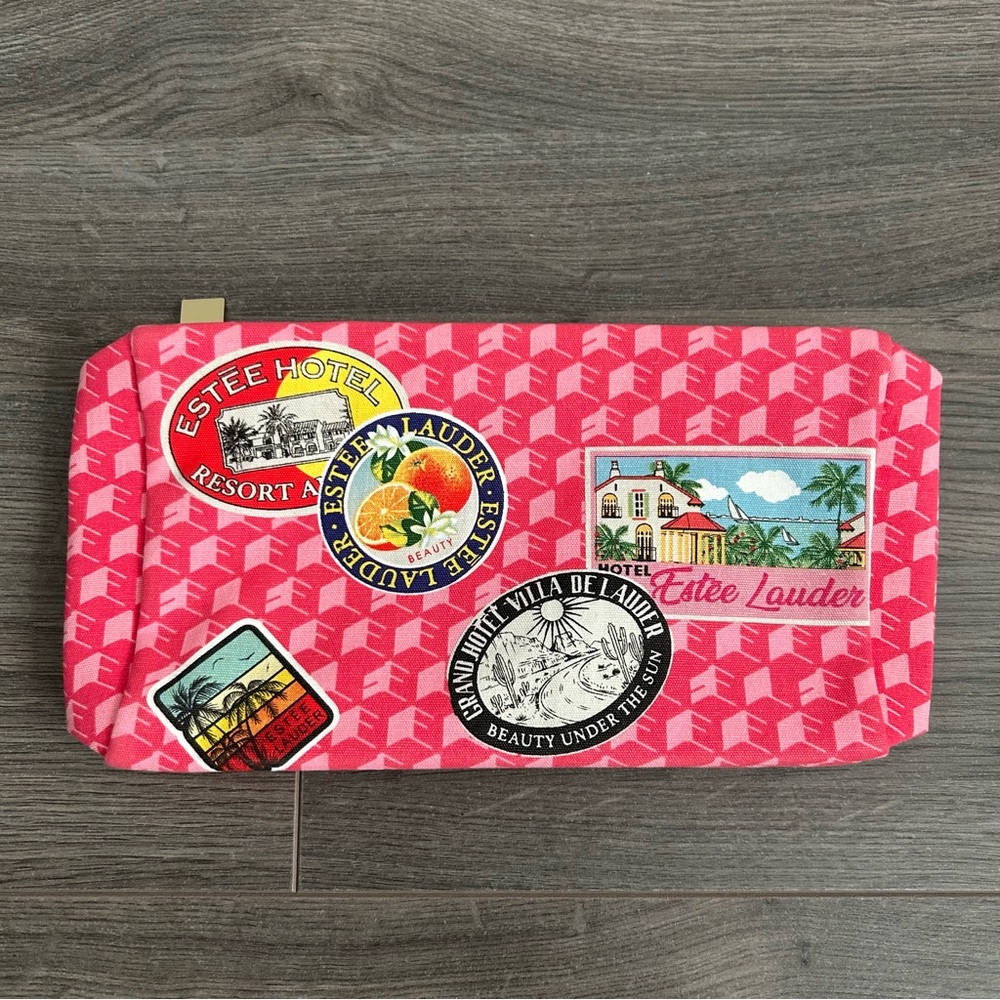 Estee Lauder Vibrant Pink Cosmetic Pouch